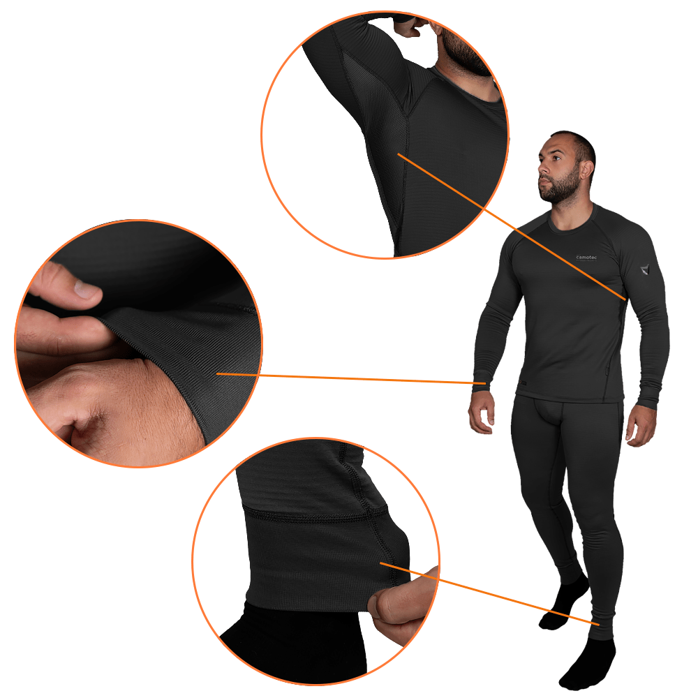 Термобілизна Camotec Polarheat quadro stretch 3.0 Black Фото 3